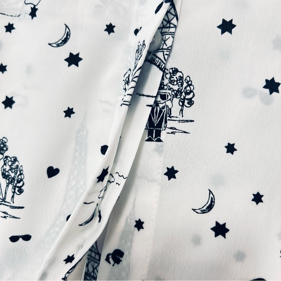 Karl Lagerfeld Paris Med White and Black Whimsical Eiffel Tower Print - Picture 11 of 11